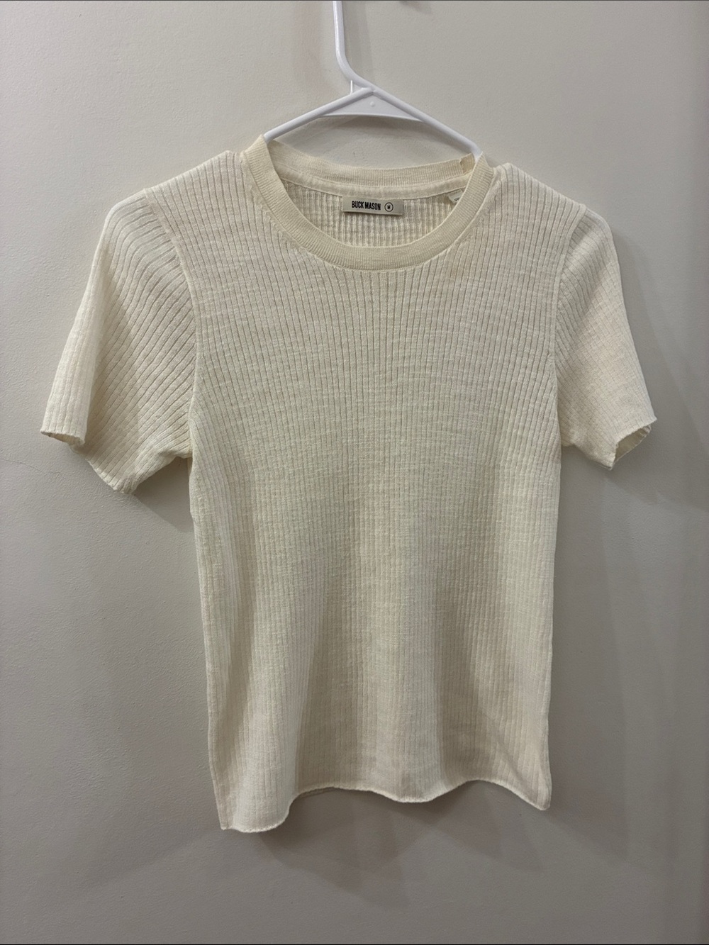 Buck Mason - Ribbed Short-Sleeve cotton linen blend top - women’s medium